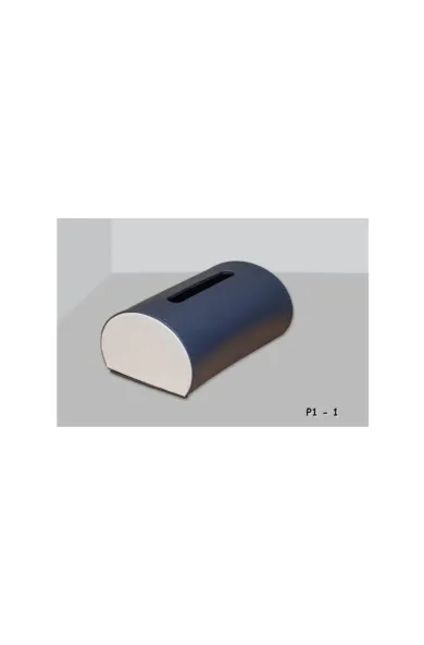 Testa Leather Round Tissue Box - 1