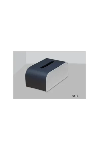 Testa Leather Curved Tissue Box - 1