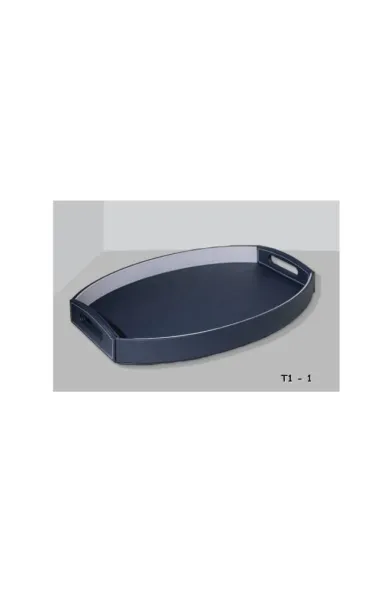 Testa Leather Oval Tray - 1