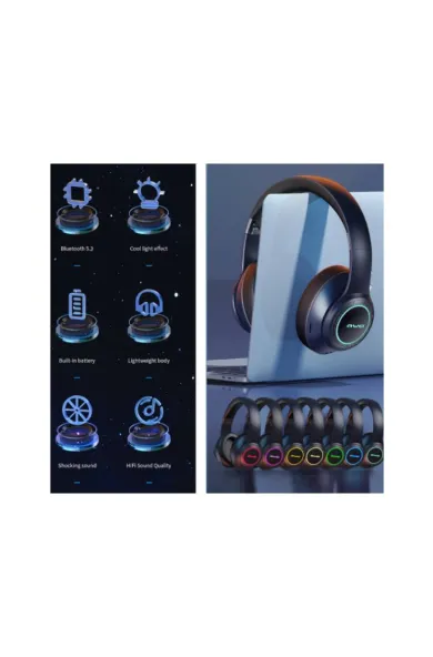 Awei Wireless Stereo Headphone A300BL - Black