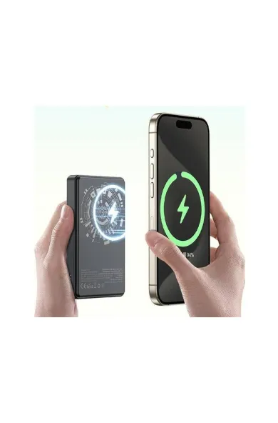 Awei Power Bank 10000Mah With Magnetic Wireless Charging P33K - Black