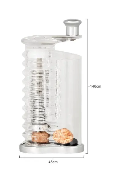 Cole & Mason Wallis Acrylic Nutmeg Grinder - 6x6x15cm