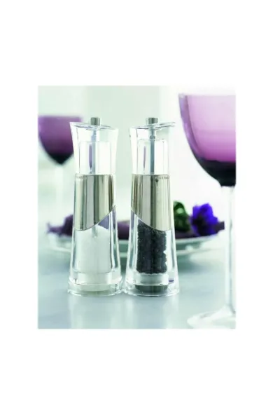 Cole & Mason Precision+ Chrome/Acrylic Bobbi Salt and Pepper Mills - 185 mm