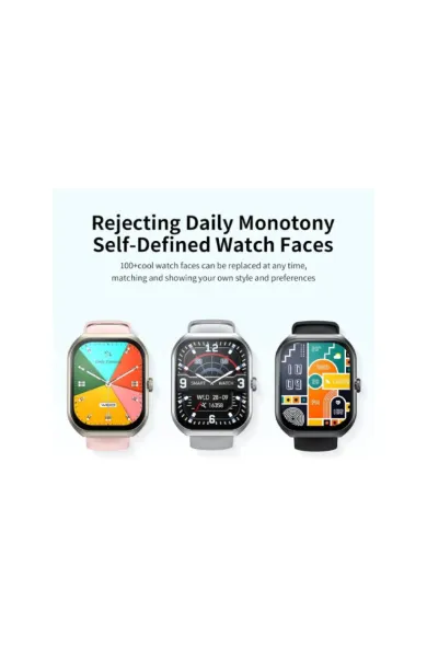 Awei Smart Watch Screen Amoled 2.1 Inch - Black