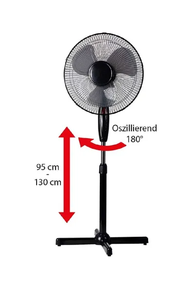  Lex standing fan Ø 40 cm - Available in Black and White