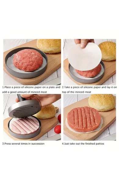 1PC Non-Stick Burger Press Patty Maker 