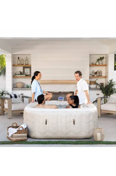INTEX 4-person Chevron Deluxe Square Bubble Spa