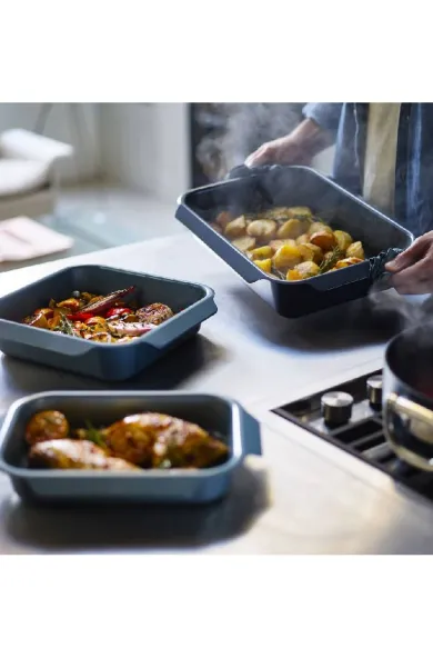 Joseph Joseph Nest™ Oven Non-stick 3-piece Blue Roasting Tray Set