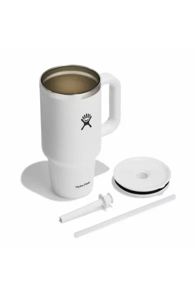 HYDRO FLASK 32 OZ TRAVEL TUMBLER WHITE