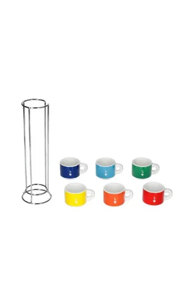 Bialetti 6 Pcs Stackable Cups Multicoloured