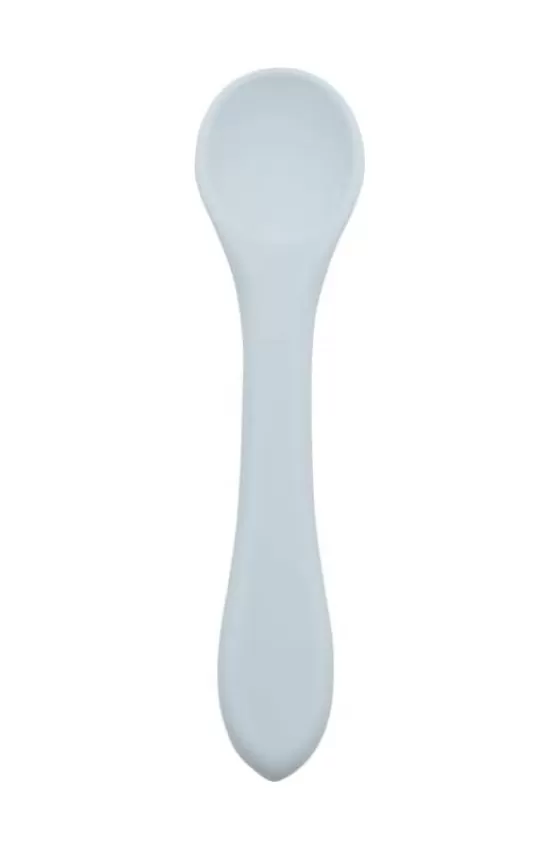 Soft-Tip Silicone Feeding Spoons For Babies & Infants - Cloudy Blue
