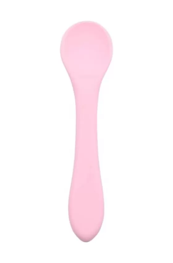 Soft-Tip Silicone Feeding Spoons For Babies & Infants - Rose Pink