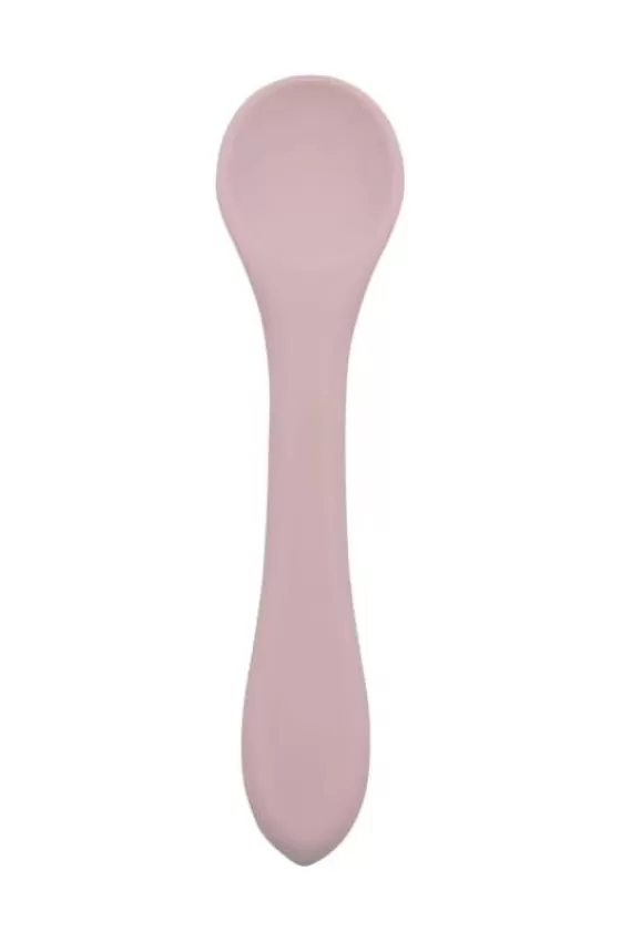 Soft-Tip Silicone Feeding Spoons For Babies & Infants - Light Mauve