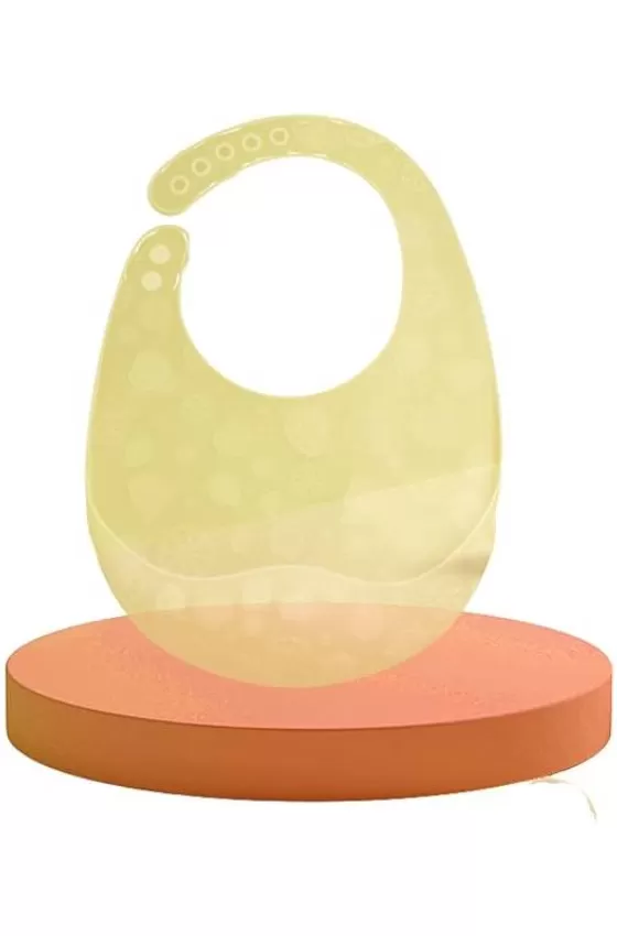 Silicone Feeding Bibs For Babies & Toddlers - Yellow