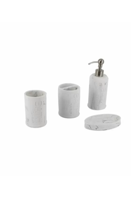 Bathroom Set White Round