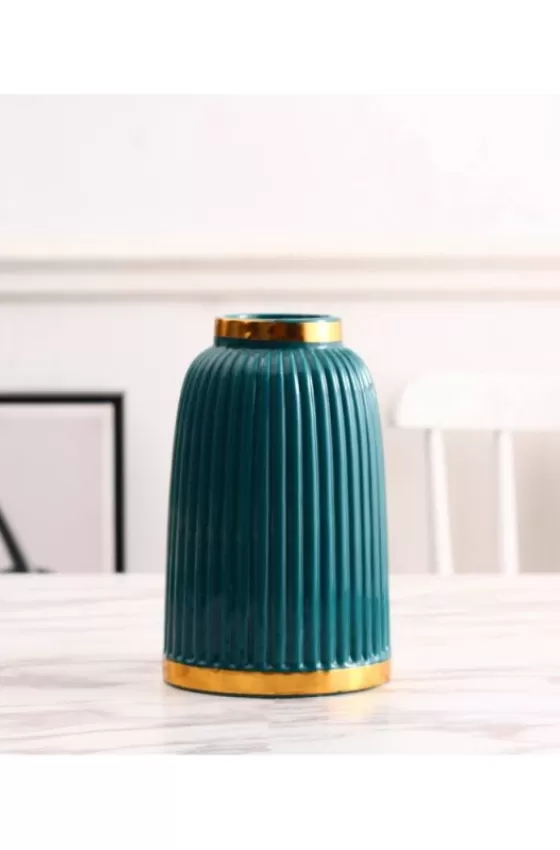 Ceramic Flowers Vase Small - Green