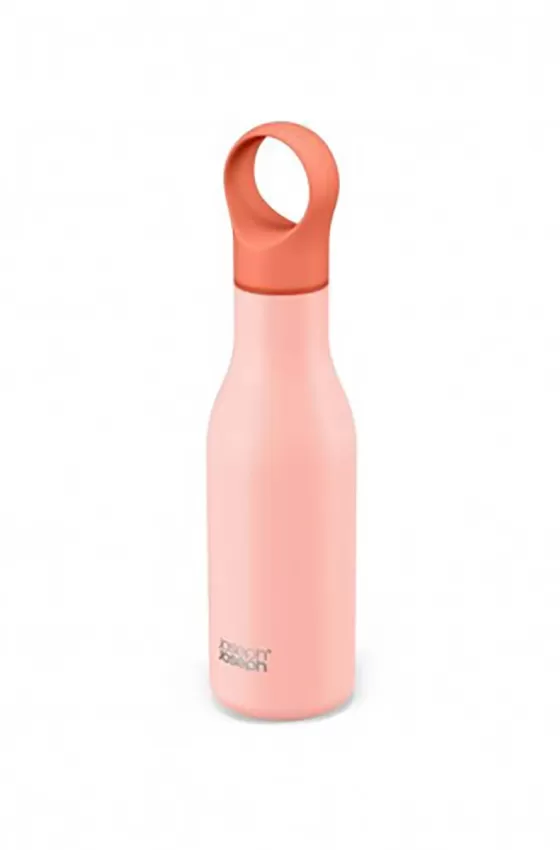 Joseph Joseph Loop 500ml Stainless Steel Vacuum Insulated Water Bottle - Coral