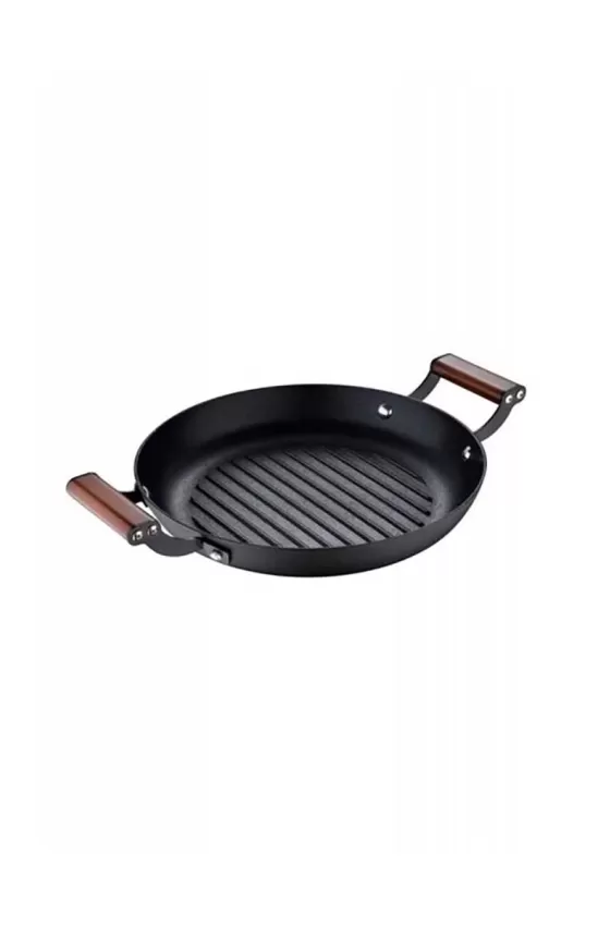MasterPro Round Grill Plate Pressed Iron Odin - 28cm