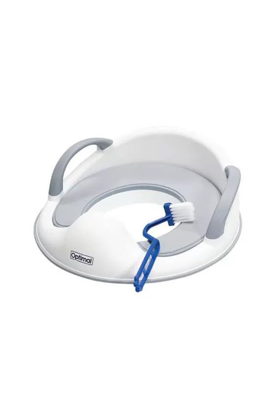 Optimal Baby Potty Training Seat with Soft Cushion and Handle - White