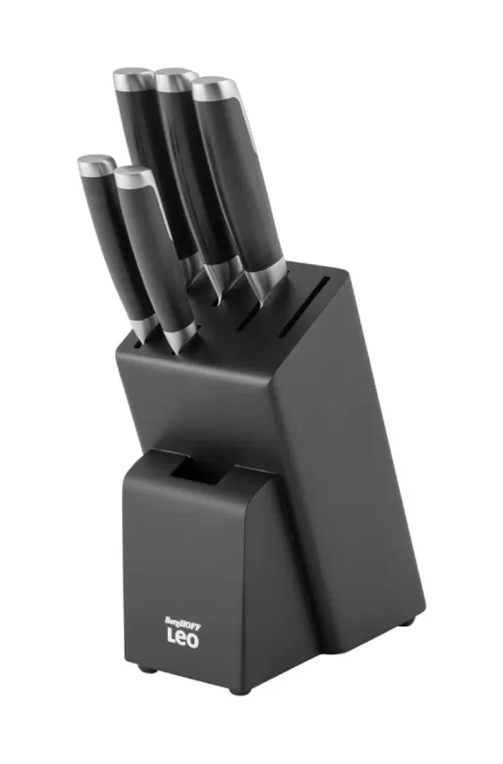 BergHOFF 6pc Knife Block Set Graphite