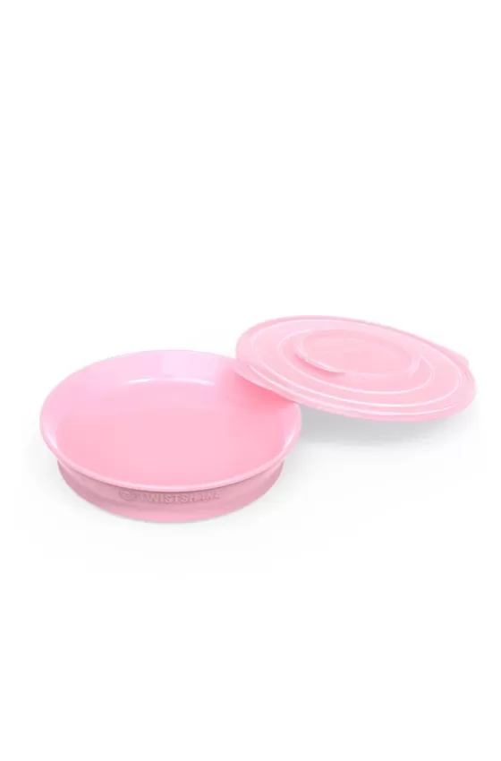 Twistshake Click Plate - Pastel Pink