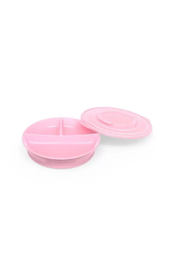 Twistshake Click Divided Plate - Pastel Pink