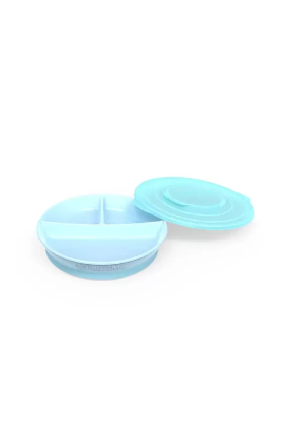 Twistshake Click Divided Plate - Pastel Blue