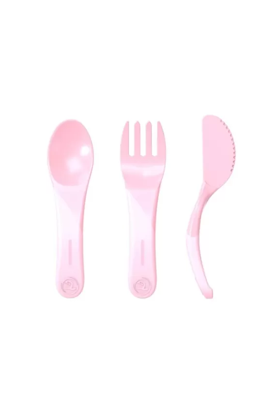 Twistshake Learn Cutlery - Pastel Pink