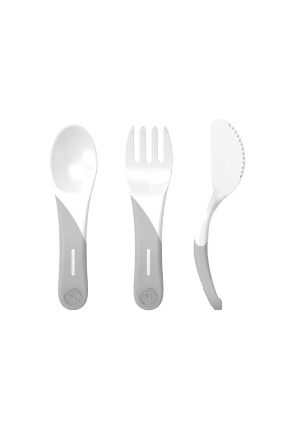 Twistshake Learn Cutlery - White