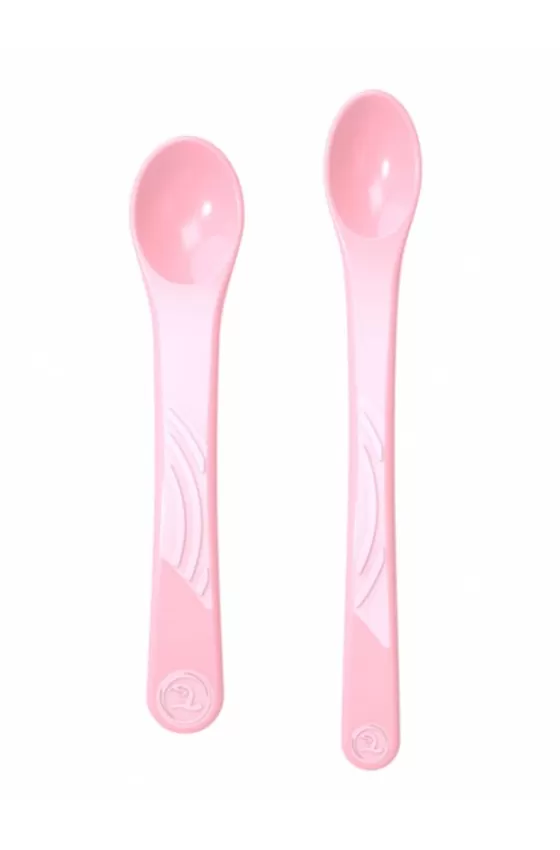 Twistshake Feeding Spoons Straight 2x - Pastel Pink