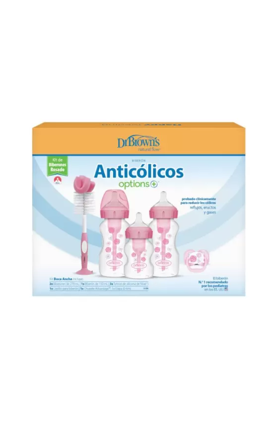 Dr. Brown's Wide Neck Options+ Gift Set - Pink