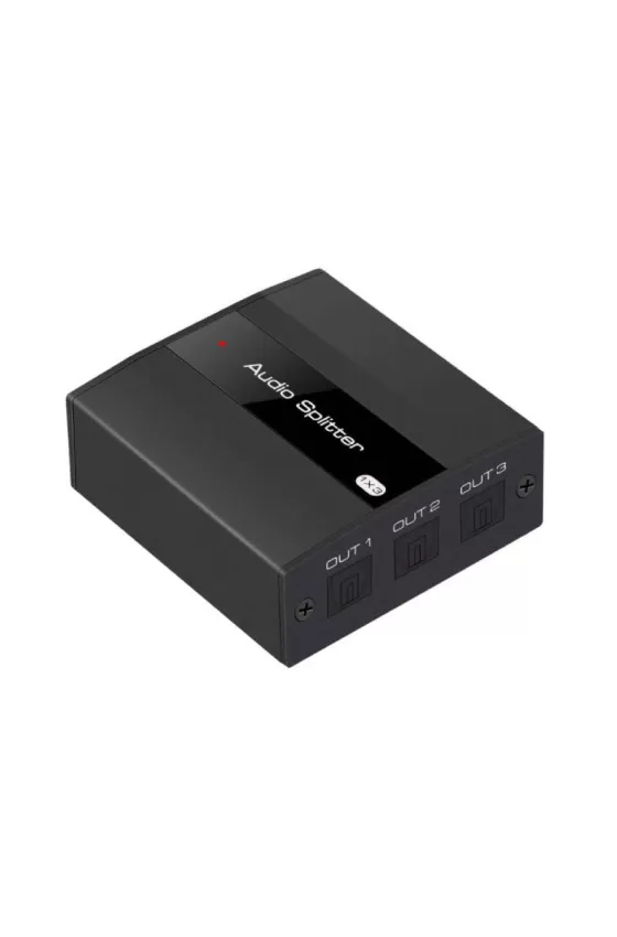 Digital Optical Audio Splitter Switch Box with IR Remote Controller