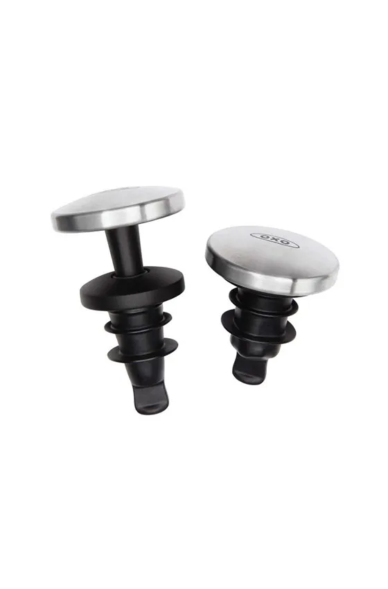 OXO SteeL 2-Piece Expanding Wine Stopper Set