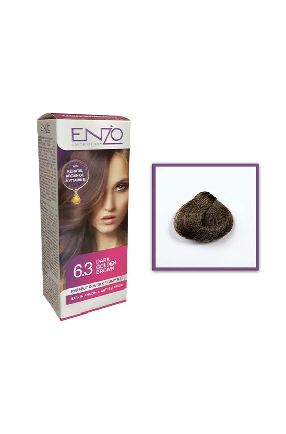 Enzo Hair Color Women - Dark Golden Brown 6.3