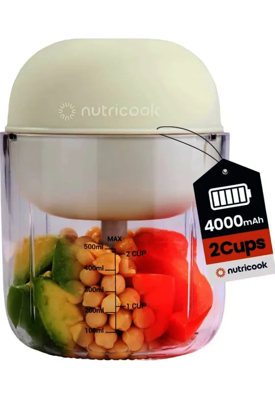 Nutricook Choppi Cordless Rechargeable Chopper - Desert Sand