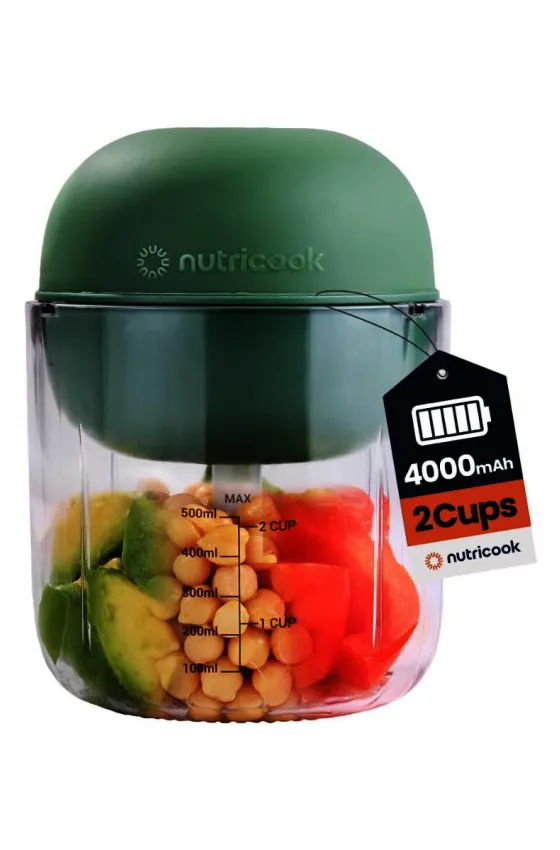 Nutricook Choppi Cordless Rechargeable Chopper - Green