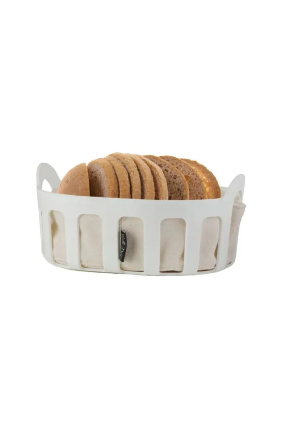 Vialli Bread basket with cotton insert Livio - White