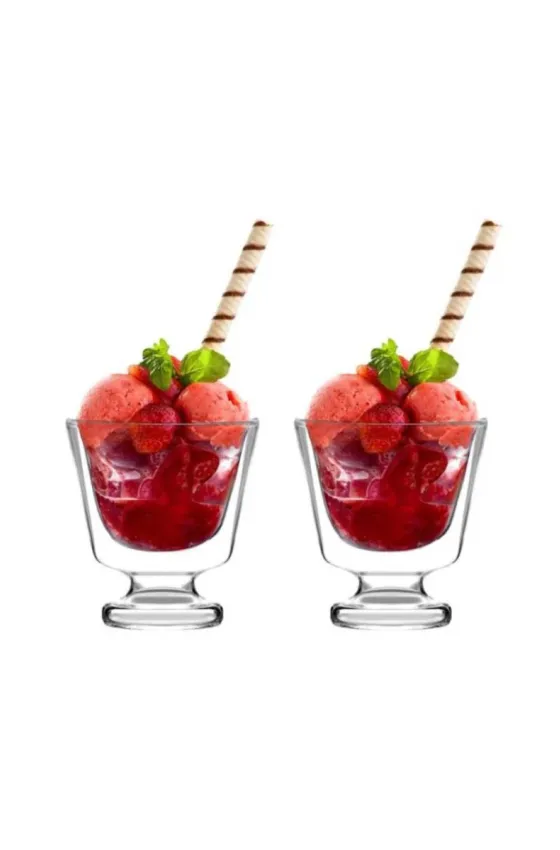 Vialli Set of 2 Double Wall Dessert Cups - 250ML