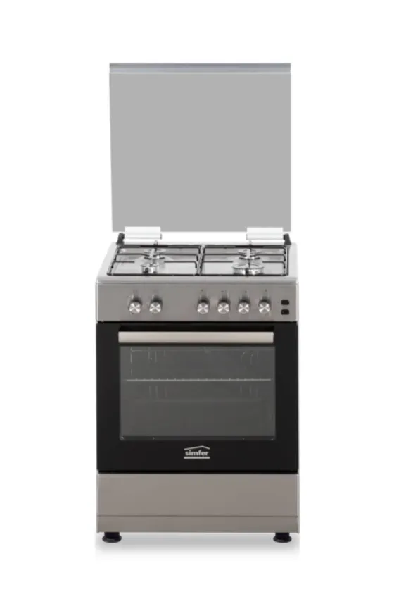 Simfer 60cm Gas Cooker - Inox