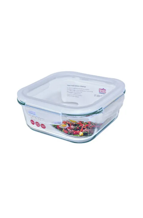 Testa Food Glass Container Square 1100ML