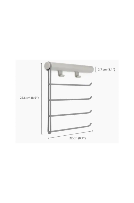 Joseph Joseph Orderly Ecru Belt, Tie & Scarf Hanging Rail