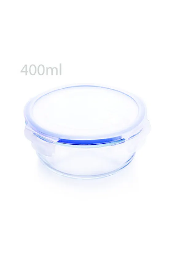 Testa TEMPERED glass food container round 400ML