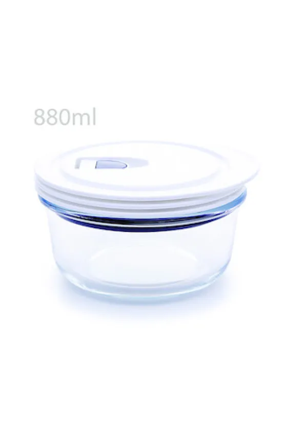TESTA TEMPERED GLASS FOOD CONTAINER ROUND 800ML