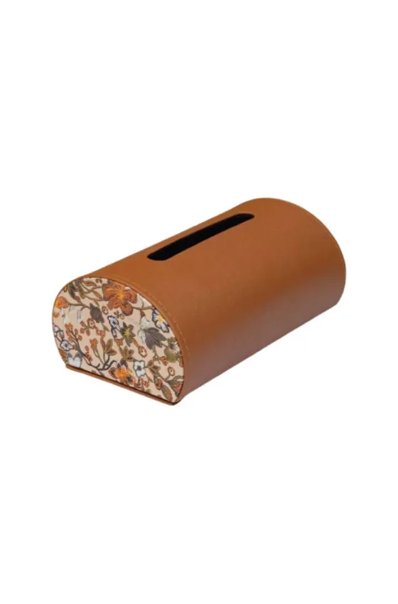 Testa Leather Round Tissue Box - 3