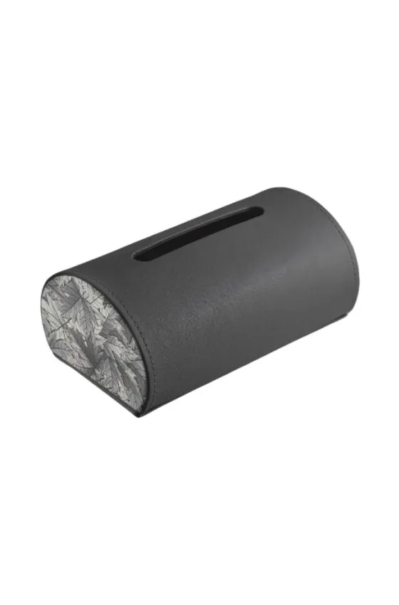 Testa Leather Round Tissue Box - 4