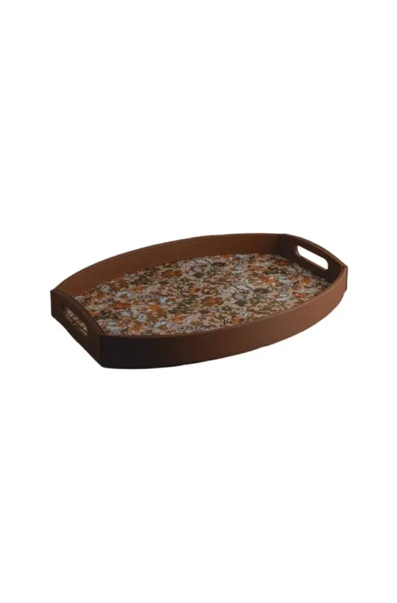 Testa Leather Oval Tray - 3