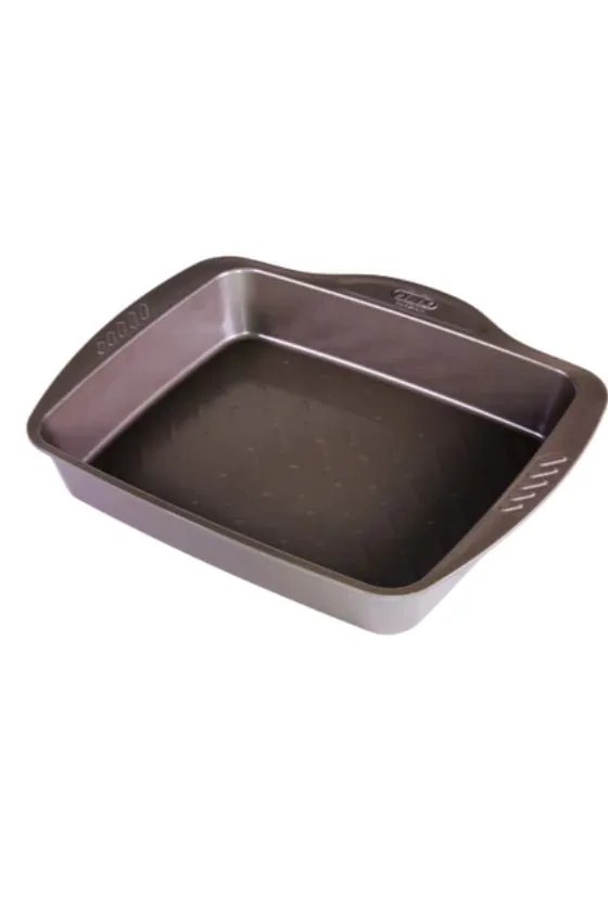 PYREX Rectangular metal oven dish with easy grip asimetriA