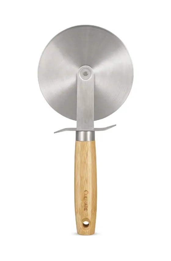 Culinare Sustainable Bamboo/Stainless Steel Naturals Pizza Cutter Wheel 