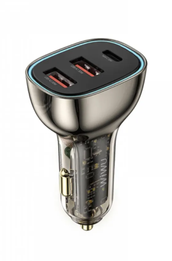 WIWU Geek 90W PD+QC Kirsite Fast Car Charger 2A+1C