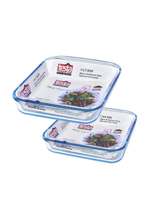 Testa Glass Bakeware Square SET